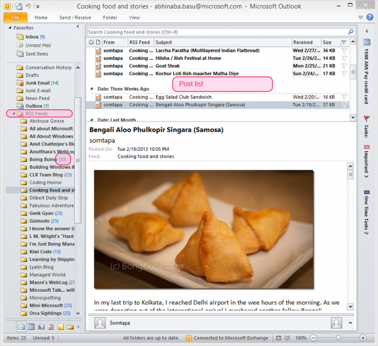 วิธี Import Google Reader RSS ลงไปยังโปรแกรม Microsoft Outlook