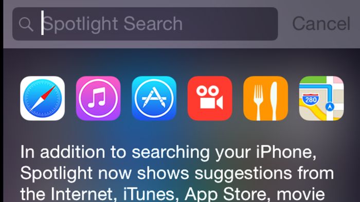 Spotlight – iPhones – iOS 8-8